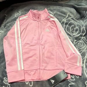 Adidas light Pink tracksuit for kids size 5